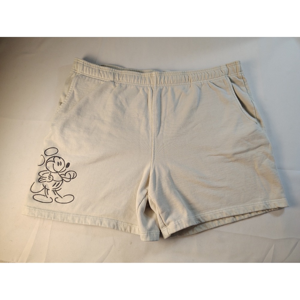Disney Mickey and Friends Genuine Mousewear Cream Organic Cotton Sweat Shorts XL